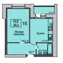 1-к кв. Тамбовская область, Тамбов ул. Имени С.И. Савостьянова, 3 ...