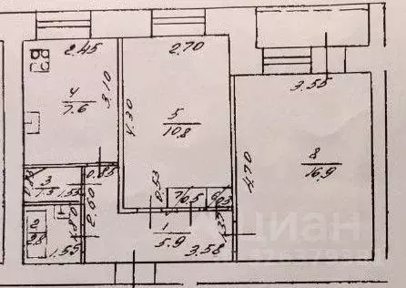 2-к кв. Башкортостан, Уфа Вологодская ул., 13 (48.0 м)