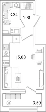 Квартира-студия: Санкт-Петербург, ЖК Аурум (23.03 м)