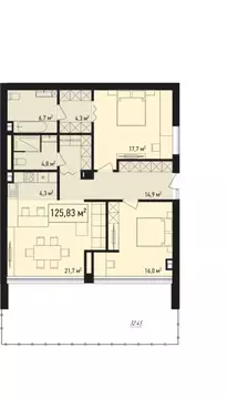3-к кв. Крым, Алушта ул. Западная, 4к3 (126.9 м)