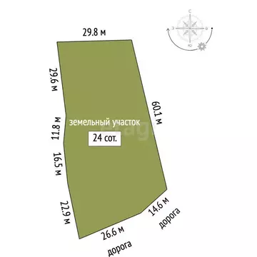 Участок в Уварово, Заречная улица (24 м)