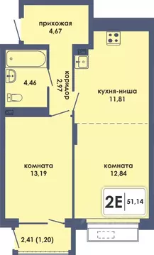 2-к кв. Пермский край, Пермь Камская Долина мкр, Аксиома жилой ...