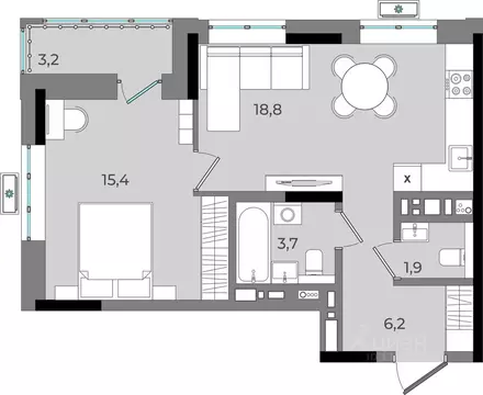 1-к кв. Удмуртия, Ижевск Северо-Западный жилрайон, 2-й мкр, Новый ...