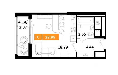 Студия Московская область, Химки Планерный квартал жилой комплекс ...