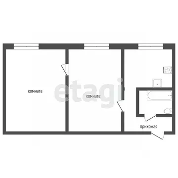 2-к кв. Смоленская область, Смоленск ул. Ломоносова, 15Б (46.8 м)