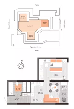 1-к кв. Крым, Евпатория просп. Ленина (41.62 м)