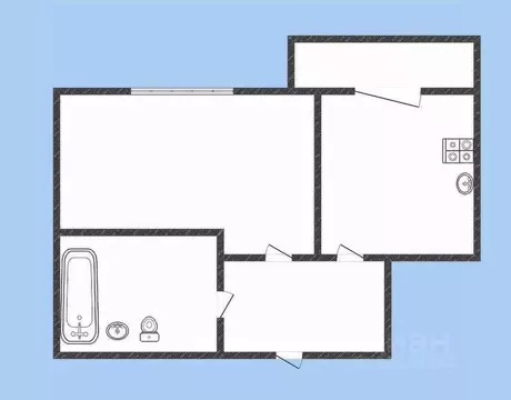 1-к кв. Костромская область, Костромской район, Шунгенское с/пос, с. ...