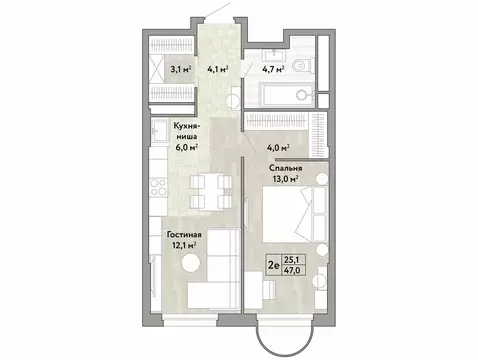 1-комнатная квартира: Москва, НАО, район Коммунарка, проспект Куприна ...