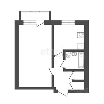1-к кв. Тюменская область, Тюмень ул. Таллинская, 2А (32.9 м)