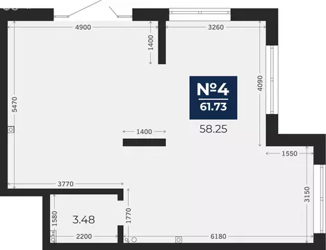 Помещение свободного назначения (61.73 м)
