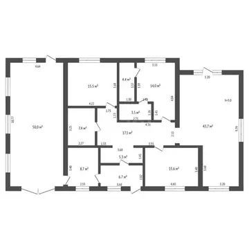 Дом в Новое Барятино, Загородная улица (208.3 м)