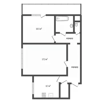 2-к кв. Воронежская область, Воронеж ул. Танеева, 9 (55.7 м)