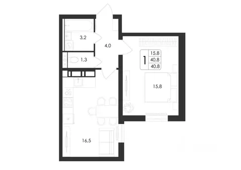 1-к кв. Воронежская область, Воронеж ул. Загоровского, 5/3 (40.8 м)