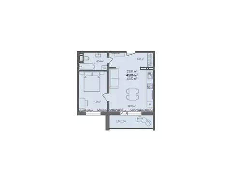 2-к кв. Челябинская область, Челябинский городской округ, пос. ...