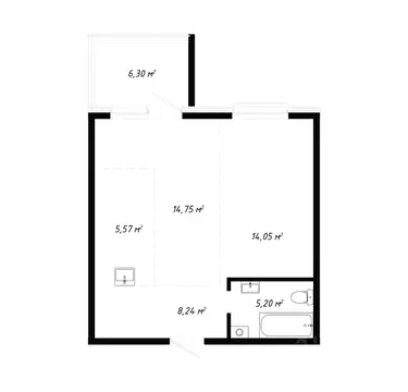 2-к кв. Иркутская область, Иркутск Правобережный округ, Кино жилой ...