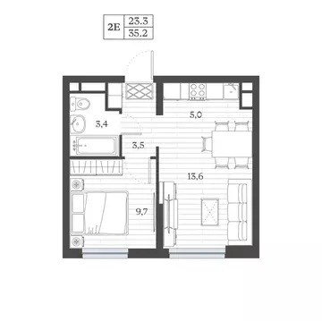 2-к кв. Дагестан, Дербент ул. Сальмана (35.18 м)