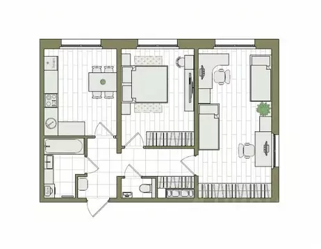 2-к кв. Кировская область, Киров ул. Чистопрудненская, 13А (59.2 м)