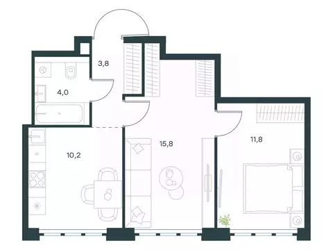 2-к кв. Москва Южнопортовая ул., 28АС17 (45.6 м)
