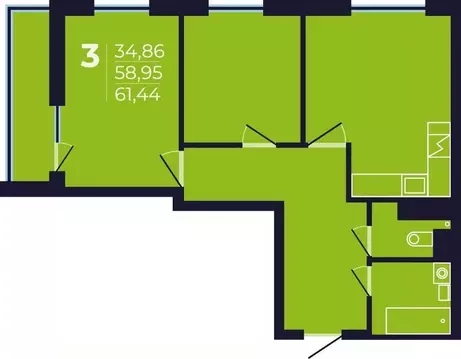 3-к кв. Башкортостан, Уфа просп. Дружбы Народов, 49 (61.44 м)
