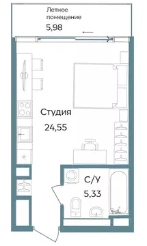 Студия Крым, Саки ул. Морская (35.86 м)