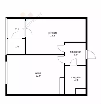 1-комнатная квартира: Краснодар, Школьный микрорайон, Школьная улица, ...