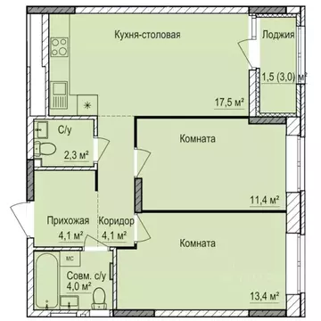 2-к кв. Удмуртия, Ижевск Буммаш жилрайон, Покровский жилой комплекс ...