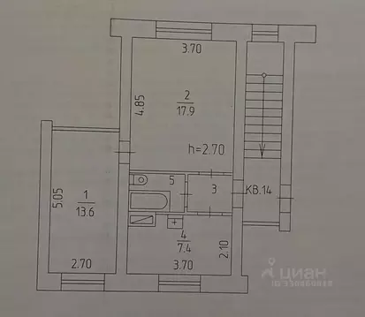2-к кв. Пермский край, Пермь ул. Анвара Гатауллина, 36 (43.8 м)