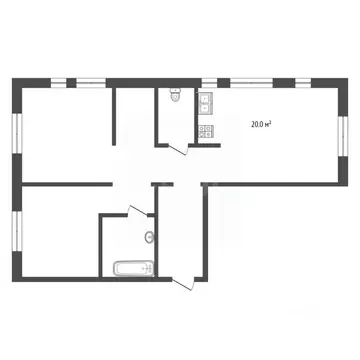 3-к кв. Тюменская область, Тюмень ул. 50 лет Октября, 63Г (74.4 м)