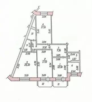 3-к кв. Чувашия, Чебоксары просп. Тракторостроителей, 66 (94.0 м)
