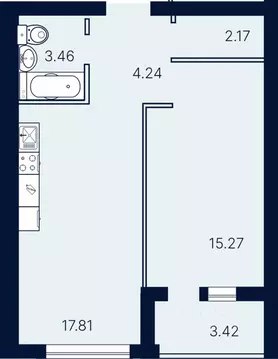 1-к кв. Саратовская область, Саратов ул. Имени Николая Егорова (46.37 ...