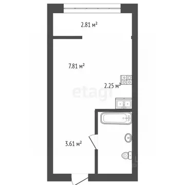 Студия Тюменская область, Тюмень ул. Республики, 205к1 (17.0 м)