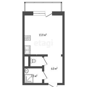 Квартира-студия: Саранск, улица Фурманова, 67 (24 м)