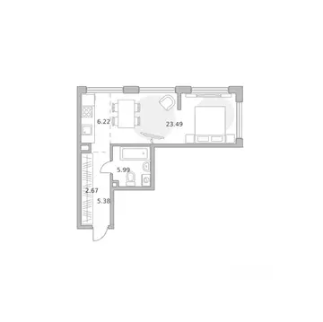 1-к кв. Москва ул. Народного Ополчения (43.75 м)