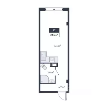 Студия Ленинградская область, Мурино Всеволожский район, Ромашки жилой ...