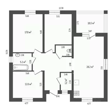 Дом в Тюменская область, Тюменский муниципальный округ, д. Падерина ...