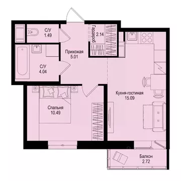 1-к кв. Ленинградская область, Всеволожский район, Заневское городское ...