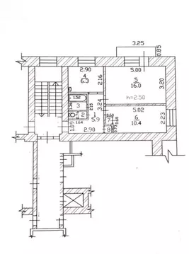2-комнатная квартира: Абакан, улица Щетинкина, 48 (42.7 м)