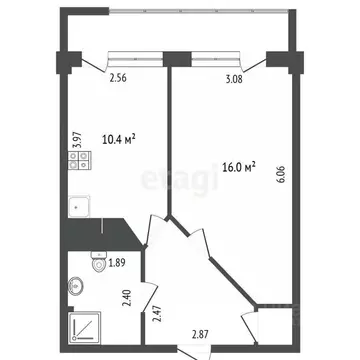 1-к кв. Белгородская область, Белгородский район, Дубовское с/пос, ...