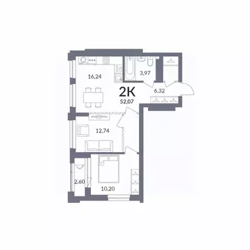 2-к кв. Новосибирская область, Новосибирск Горский мкр, Горская лагуна ...