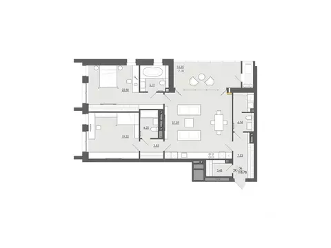 3-к кв. Пермский край, Пермь ул. Пушкина, 26 (118.78 м)