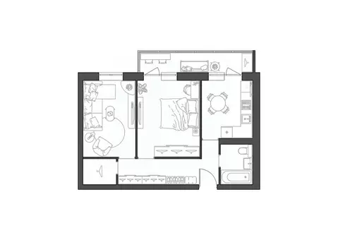 2-к кв. Волгоградская область, Волгоград Квартал жилой комплекс (51.89 ...