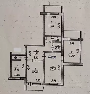 4-к кв. Чувашия, Чебоксары Гражданская ул., 119 (78.3 м)