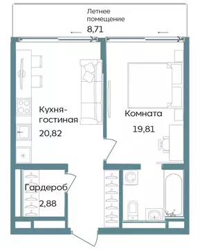 2-к кв. Крым, Саки ул. Морская (52.97 м)