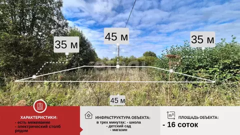 Участок в Вологодская область, Череповецкий район, пос. Малечкино  ...