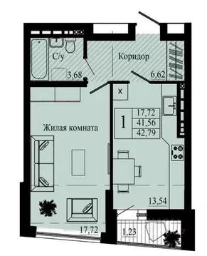 1-к кв. Свердловская область, Нижний Тагил ул. Удовенко, 2 (41.0 м)
