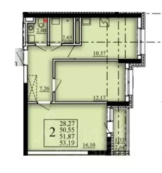 2-к кв. Башкортостан, Уфа Затон-Восточный жилрайон, Паруса жилой ...