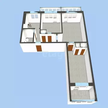 3-к кв. Башкортостан, Уфа Коммунистическая ул., 22 (64.0 м)