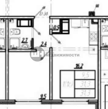 1-комнатная квартира: Санкт-Петербург, Пейзажная улица, 24к1 (31.1 м)