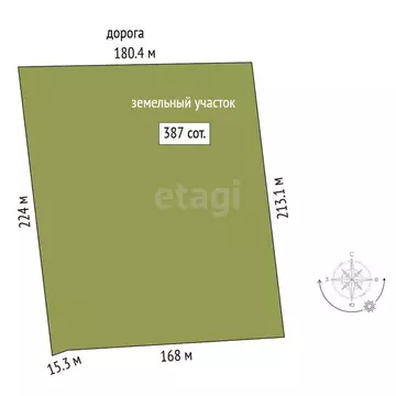 Участок в Трудовское сельское поселение, село Ивановка (387 м)