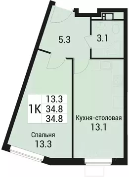 1-к кв. Московская область, Люберцы городской округ, Малаховка пгт ул. ...